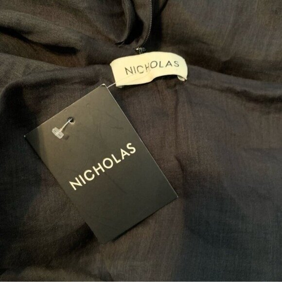 NWT Nicholas Halo Collared Halter Neck Backless Maxi Dress Black size 6 - Picture 7 of 13